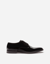 Dolce & Gabbana Derby Lace-up Shoes In Patent Leather In Black
