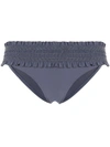 Tory Burch Costa Ruffle Bikini Bottoms In Blue