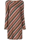 Missoni Zig-zag Knit Dress In Orange