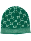 GUCCI TEEN GG LOGO-PRINT BEANIE