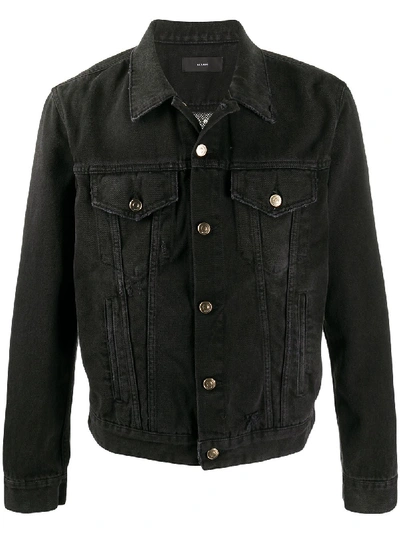 Alanui Black Embroidered Bandana Denim Jacket