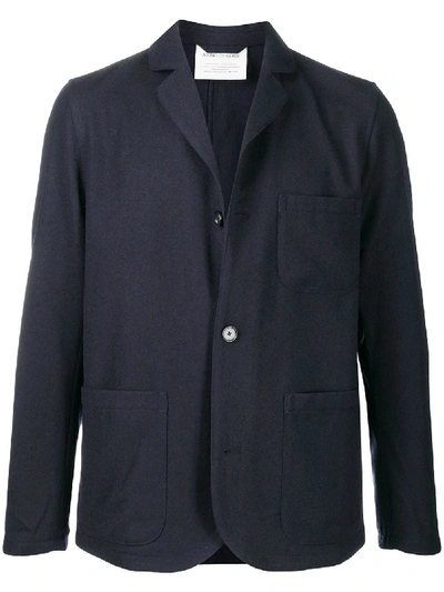 A Kind Of Guise Long-sleeved Patch Pocket Blazer In Blue
