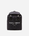 DOLCE & GABBANA NYLON PALERMO TECNICO BACKPACK WITH LOGO PRINT