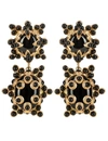 CHRISTIE NICOLAIDES LUCIA EARRINGS GOLD & BLACK
