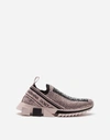 Dolce & Gabbana Sorrento Pink Polyester Slip On Sneakers