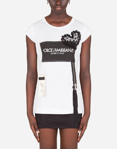 Dolce & Gabbana Jersey T-shirt With Dolce&gabbana Print