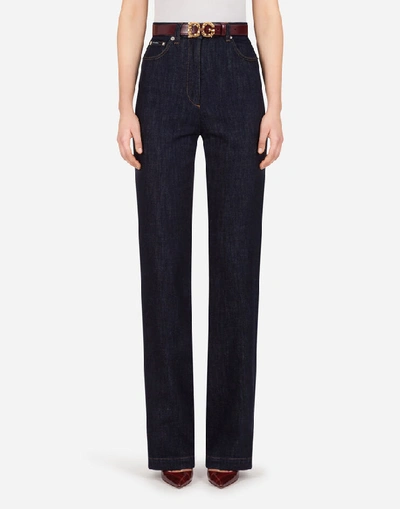 Dolce & Gabbana High-waist Formal Trouser Jeans In Blue