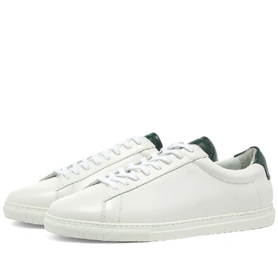 Zespà Zsp4 Apla Nappa Leather Sneakers Navy Zespa In White