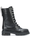 SERGIO ROSSI LACE-UP COMBAT BOOTS