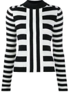 MSGM STRIPED KNITTED JUMPER