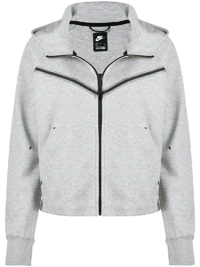 Nike Sportswear Tech Fleece Windrunner Zip Hoodie In Grey