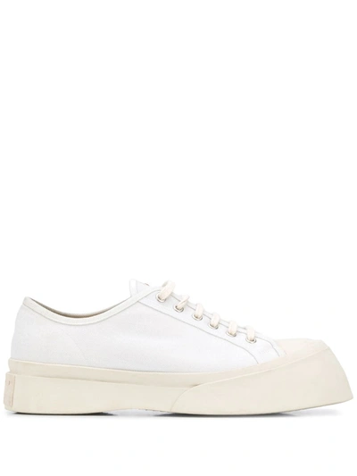 Marni Pablo Calf Leather Sneakers Rubber Outsole In Neutral