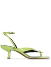 BY FAR MINDY 70 PATENT SANDALS