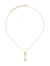 True Rocks Safety Pin Pendant Necklace In Gold