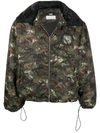 Random Identities Camouflage-print Hooded Jacket In Green