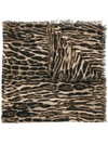 SAINT LAURENT LEOPARD PRINT SCARF