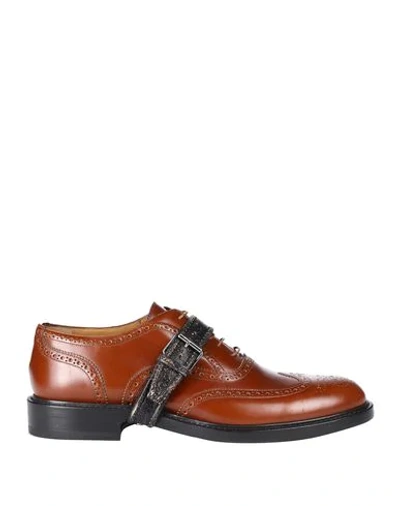 Valentino Garavani Laced Shoes In Brown