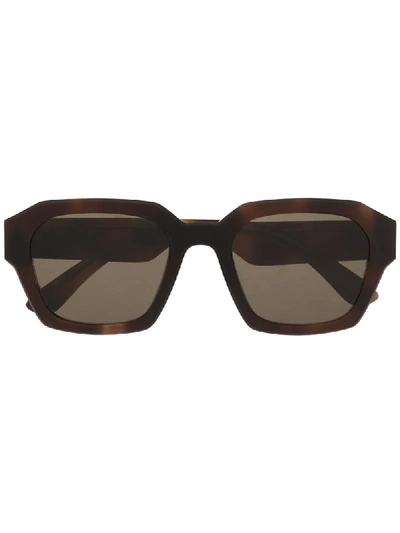 Mykita X Maison Margiela Square Sunglasses In Brown
