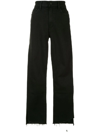 Mother Cropped Slim-fit Jeans In Black