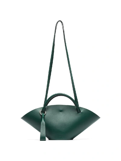 Jil Sander 'sombrero' Top Handle Small Leather Bag In Green