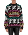 Msgm Intarsia Wool Jumper In Black