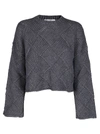 JW ANDERSON GREY MERINO WOOL BLEND JUMPER,11474436