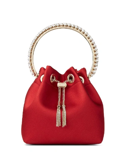 Jimmy Choo Bon Bon Clutch In Red