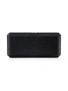 Judith Leiber Slim Rectangle Fullbead Clutch Bag In Silver Jet