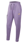 Nike Kids' Sportswear Tech Fleece Sweatpants In Violet Star/ Black