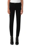 Akris Melissa Stretch Cotton-blend Slim-leg Pants In Black