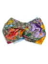 Gucci Women's Gg Flora Print Headband In Beige Sky