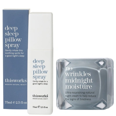 This Works Deep Sleep Pillow Spray (75ml) & No Wrinkles Midnight Moisture (48ml)