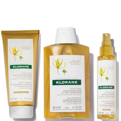 Klorane Summer Shield Set For Hair Exposed To Uv, Salt, Sand And Chlorine (worth $53)