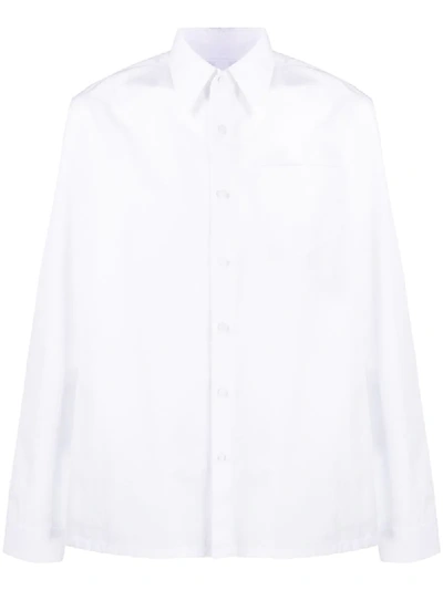 Prada Plain Cotton Shirt In White