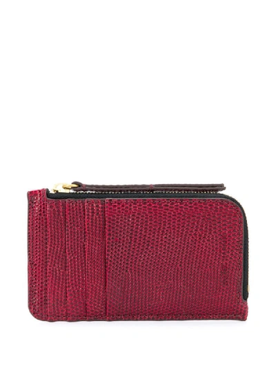 Isabel Marant Zipped Leather Cardholder In Red