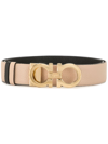 Ferragamo Reversible Gancini Calfskin Leather Belt In Neutrals