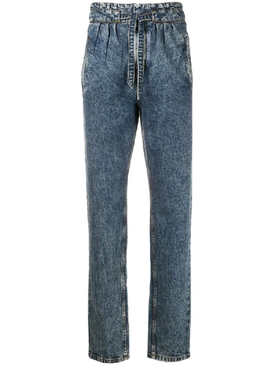 Isabel Marant Tied-waist Straight-leg Jeans In Blue