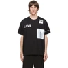 BURBERRY BLACK 'LOVE' PANDA PRINT T-SHIRT