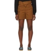 KENZO BROWN DRILL UTILITY SHORTS