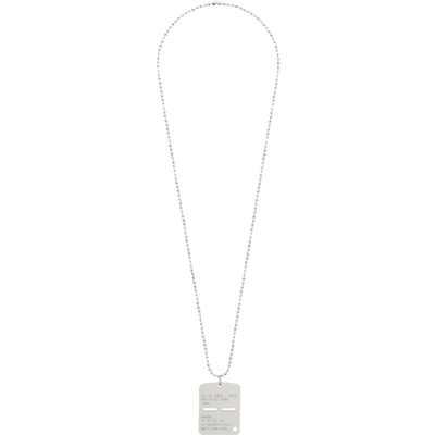 Alyx 1017  9sm Silver Military Tag Necklace In Gry0002 Sil