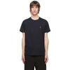 Burberry Logo-embroidered Cotton-jersey T-shirt In Blue