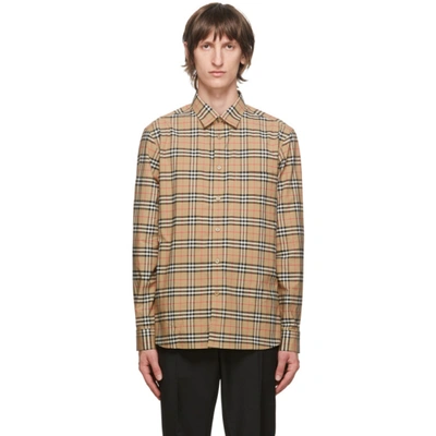 Burberry Caxton Shirt In Beige