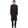 BURBERRY BLACK KENSINGTON HERITAGE LONG TRENCH COAT