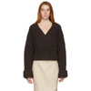 JACQUEMUS JACQUEMUS BROWN LA MAILLE CAVAOU V-NECK SWEATER