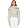 Jacquemus Risoul Layered Ribbed Merino Wool Sweater In Light Grey