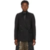 Acne Studios Classic Double Breasted Jacket In Black Polyester In Black