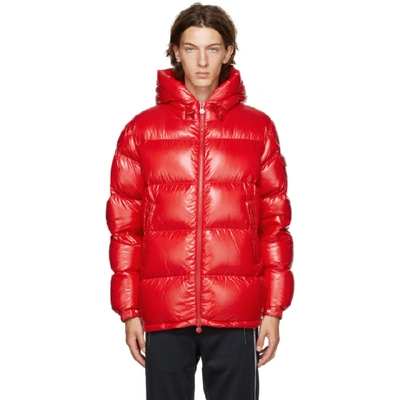 Moncler Ecrins Short Down Jacket In Red