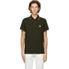 Moncler Short-sleeved Polo Shirt With Logo In Olive
