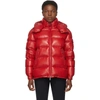 MONCLER RED DOWN MAIRE COAT