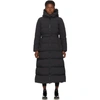 Moncler Goelo Long Matte Nylon Puffer Jacket In 999 Black